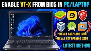 How to Enable Virtualization Technology on Any PC/Laptop 2024Fix Virtual Box Issues & Emulator Lag