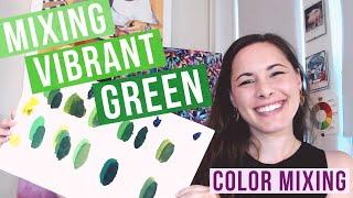 Acrylic Color Mixing: VIBRANT Green Color Chart