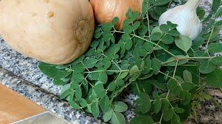 Moringa leaves and butternut squash with Coconut Milk || Ginataang kalabasa