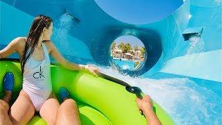 Waterslides at Laguna Waterpark in Dubai