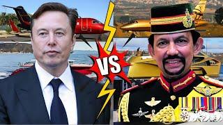 Brunei Sultan Hassanal Bolkiah Vs Elon Musk Lifestyle Comparison | Car Collection | House | Networth