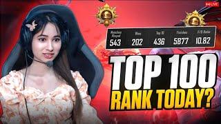 CONQUEROR TOP 100 LIVEEVERY MATCH CHICKENBGMI LIVE |#bgmilive #girlgamer #pubgmobile