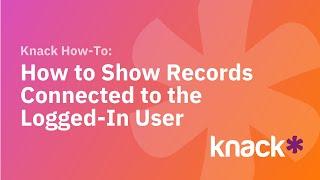 How to Show Records Connected to the Logged-In User