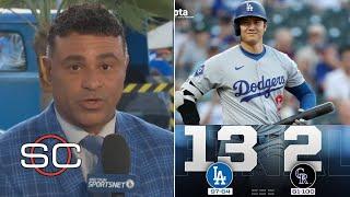 "Shohei Ohtani is truly a legend" - ESPN react to Los Angeles Dodgersdominate Colorado Rockies 13-2