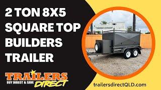 Tradesmans Builders Trailer - 8x5 Square Top