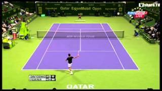 Federer v Davydenko - Doha 2012 last game