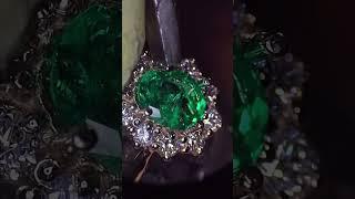 This is a custom-made emerald ring given by a mother to her daughter for her 25th birthday. #jewelry