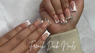 FRENCH DUCK NAILS | ACRYLIC NAIL TUTORIAL