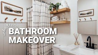 DIY MASTER BATHROOM MAKEOVER ON A BUDGET | BUDGET BATHROOM RENOVATION | ORGANIZATION & DECOR IDEAS