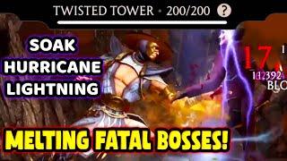 MK Mobile. EPIC Hurricane Soak Strategy vs. Fatal Twisted Tower Battle 200!