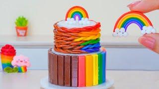 Rainbow Chocolate Cake Decorating  Satisfying Miniature Rainbow Cake and Miniature Chocolate Cake