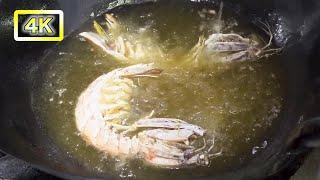 ALIEN SHRIMP(Mantis Shrimp) FRIED ALIVE [Thai Street Food]