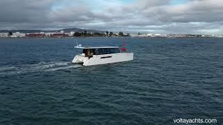 Sun Concept CAT 12.0 solar powered electric catamaran - sea trial by Volta