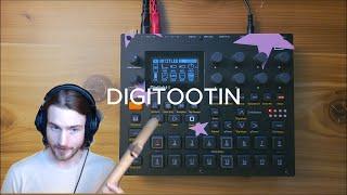 Makin' a Digitakt pattern in real-time so I can toot my flute at it