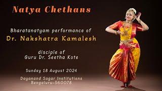 Bharatanatyam performance of  Dr. Nakshatra Kamalesh | disciple of Guru Dr. Seetha Kote