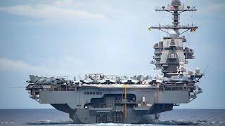 A Day In The Life Operating In The Largest $13 Billion US Aircraft Carrier at Sea