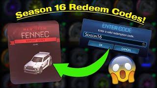 New Redeem Codes in Rocket League Season 16!!!