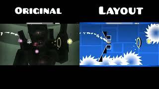 Original vs Layout | "Experiment 204" by HHyper | Geometry Dash 2.1