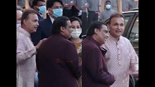 Mukesh Ambani and Anil Ambani seen together at Radhika Merchant's Arangetram