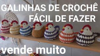 PESO DE PORTA GALINHA EM CROCHE FÁCIL DE FAZER  EASY TO MAKE CROCHET CHICKEN HOLDER WEIGHT. #crochet