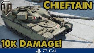 10,000+ DAMAGE! Huge Chieftain Mk 6 Game - WoT PS4 (Guest Replay)