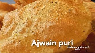 Ajwain puri recipe | Carom seeds poori | kids Lunch  Box  Recipe | How To Make Ajwain Puri