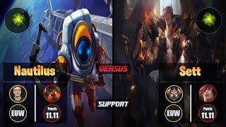 MagiFelix NAUTILUS (Support) [Aftershock] VS SETT - Challenger EUW Patch 11.11