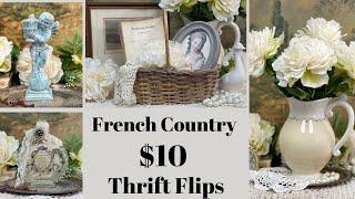 $10 Thrift  and Upcycle: How to make a French country-style decor for Shabby Chic Trash To Treasure