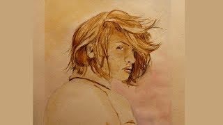 Кофейный рисунок (кофе+акварель) - Coffee Painting - Andrew Pugach