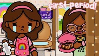 My Daughter STARTED HER FIRST PERIOD! *ROUTINE*  || WITH VOICE || Toca Boca Roleplay #tocaboca