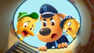 Police Officer Rescues Baby Underground | Safety Cartoon | Kids Cartoon | Sheriff Labrador