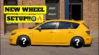 MAZDASPEED3 NEW WHEEL REVEAL!!! + CAR MEET