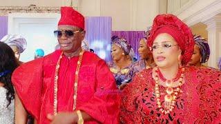 MADAM DALI WEREPE AND HER HUSBAND IN JOYOUS MOOD AS THEY DANCE IN FOR THEIR DAUGHTER'S WEDDING.