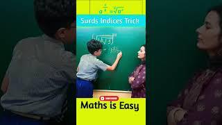 Surds indices trick | Simplification Trick | Class 9 Laws of Exponents #shorts #youtubeshorts #fun