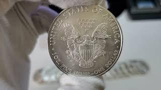 What happened to my Mint mark?  Silver Eagle Stacking mistake!