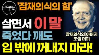 조셉 머피 '잠재의식의 힘' 사용법! / 이렇게 하세요! 부와 성공, 건강 싹 다 이루어집니다! (단, 이 말은 절대 입 밖에 꺼내지 마세요!) / 책읽어주는여자 오디오북 ASMR