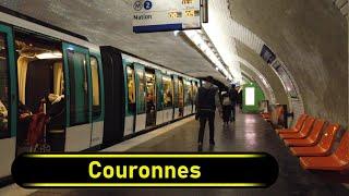 Metro Station Couronnes - Paris  - Walkthrough 