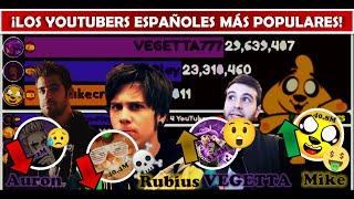 AuronPlay vs Mikecrack vs VEGETTA777 vs elrubiusOMG en Suscriptores | JohannesBro.