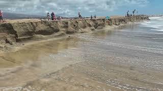 Realität Gran Canaria Maspalomas 10.4.25  Erdrutsche auch am Strand von Maspalomas