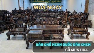 Giới Thiệu Sản Phẩm Minh Quốc Đào Chim Gỗ Mun Hoa Lào Hàng 12 Tiêu Chuẩn - ĐỒ GỖ QUÂN NGA