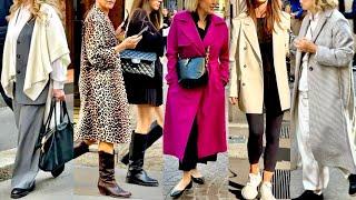 ITALIAN STREET FASHION NOVEMBER 2024 FALL COATS & JACKETS MILAN STYLE #vanityfair