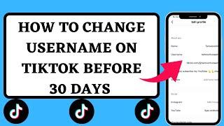 Fixed  HOW TO CHANGE TIKTOK USERNAME BEFORE 30 DAYS ON IPHONE || NEW UPDATE || iOS 17 || 2023