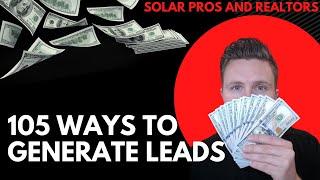 #4 Pop By's - 105 Ways to Generate Leads for Realtor and Solar Pros -