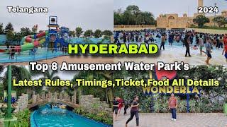 Amusement Water Park's in Hyderabad || Top 8 Water Park's ||Latest Rules,Timings,Ticket,Food Details