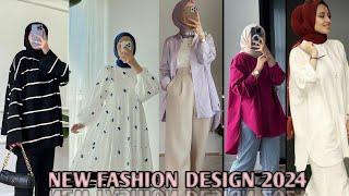 New Top Design Girls 2024 | Muslim Girls Outfits ideas 2024 | New Hijab Style Dresses 2024