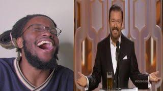 Ricky Gervais at the Golden Globes 2016 (REACTION)