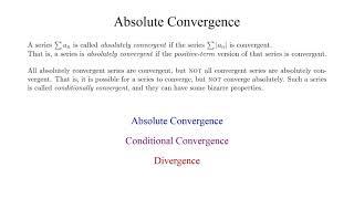 Absolute Convergence