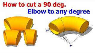 How to Mark and Cut a 90 degree Elbow to Any Degree.