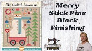 Frito’s Christmas! Finishing the Merry Stick Pine Tree Block, the Stitchuation Room, 12/24/24