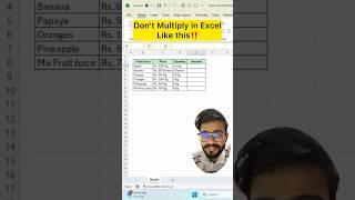 Don't Multiply in Excel‼️Instead Use Amazing Trick #exceltips #exceltricks #excel #shorts